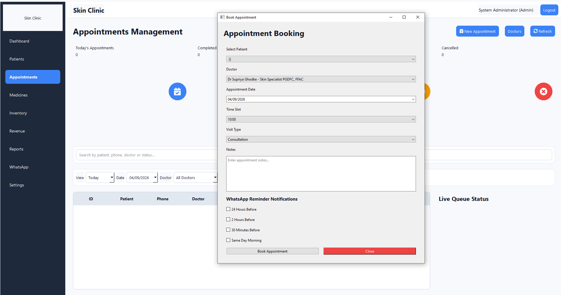 NexClinic ERP screenshot 3